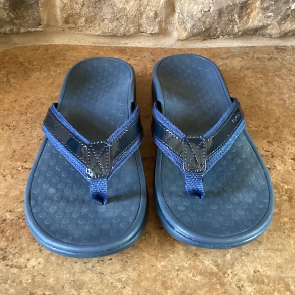 Vionic Tide Size 7 Navy Blue Women's Flip Flops Sandals Arch Support - Picture 3 of 7